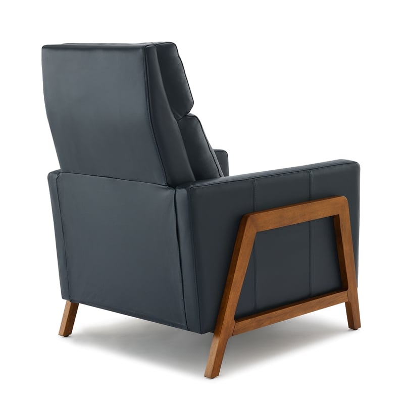 Comfort Pointe Reed Top Grain Leather Push Back Recliner - Midnight Blue