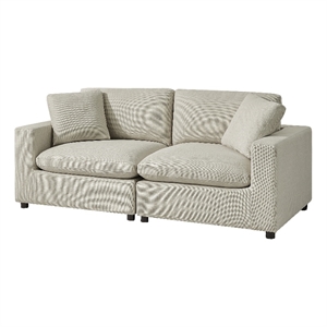 Comfort Pointe Casella Modular Beige Polyester Fabric 2-Piece Sofa