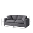Comfort Pointe Casella Modular Charcoal Polyester Fabric 2-Piece Sofa