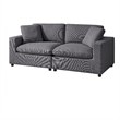 Comfort Pointe Casella Modular Charcoal Polyester Fabric 2-Piece Sofa