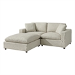 Comfort Pointe Casella Modular Beige Polyester Fabric 3-piece Chofa