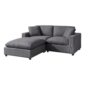 Comfort Pointe Casella Modular Charcoal Fabric 3-piece Chofa