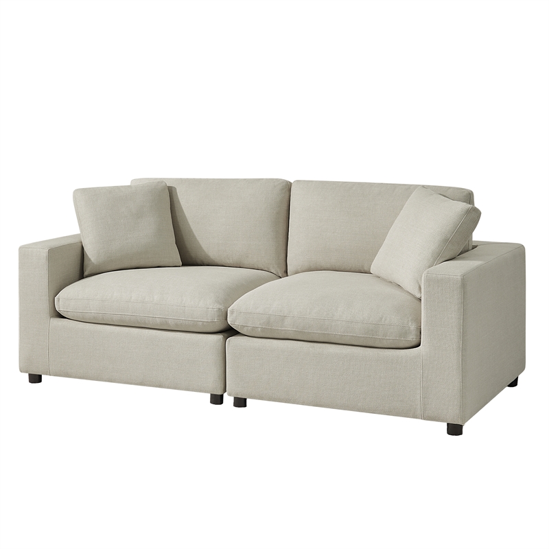 Comfort Pointe Casella Modular Beige Fabric 4-Piece Chofa Sectional
