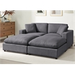 Comfort Pointe Casella Modular Charcoal Fabric 4-Piece Chofa Sectional