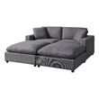 Comfort Pointe Casella Modular Charcoal Fabric 4-Piece Chofa Sectional