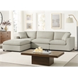 Comfort Pointe Casella Modular Beige Fabric 4-Piece XL Chofa Sectional
