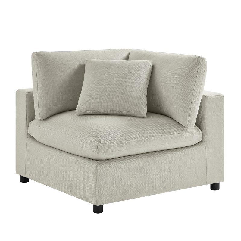 Comfort Pointe Casella Modular Beige Fabric 4-Piece XL Chofa Sectional