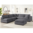 Comfort Pointe Casella Modular Charcoal Fabric 6-Piece Nest Sectional