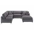 Comfort Pointe Casella Modular Charcoal Fabric 6-Piece Nest Sectional