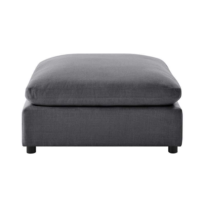 Comfort Pointe Casella Charcoal Fabric Extra Large 40 in. Square Ottoman