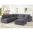 Comfort Pointe Casella Charcoal Fabric Extra Large 40 in. Square Ottoman