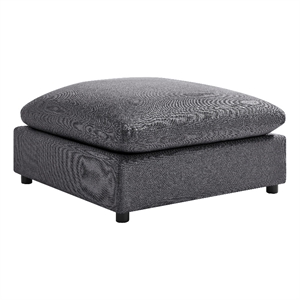 Comfort Pointe Casella Charcoal Fabric Extra Large 40 in. Square Ottoman