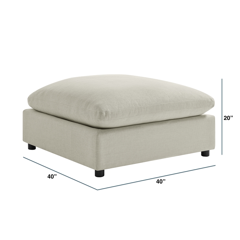 Comfort Pointe Casella Beige Fabric Extra Large 40 in. Square Ottoman
