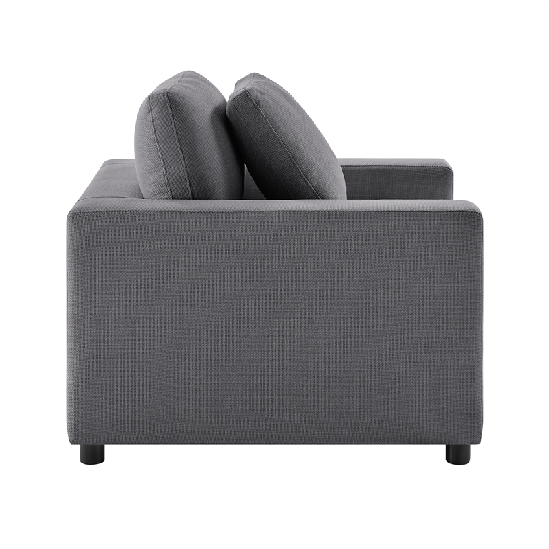 Comfort Pointe Casella Modern Charcoal Fabric Polyester Arm Chair