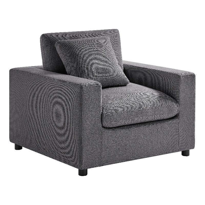Comfort Pointe Casella Modern Charcoal Fabric Polyester Arm Chair