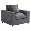 Comfort Pointe Casella Modern Charcoal Fabric Polyester Arm Chair