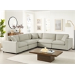 Comfort Pointe Casella Modular Beige Fabric 5-Piece Sectional