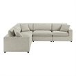 Comfort Pointe Casella Modular Beige Fabric 5-Piece Sectional