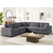 Comfort Pointe Casella Modular Charcoal Fabric 5-Piece Sectional