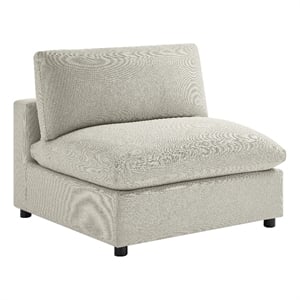 Comfort Pointe Casella Beige Fabric Armless Slipper Accent Chair