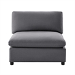 Comfort Pointe Casella Charcoal Fabric Armless Slipper Accent Chair