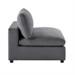 Comfort Pointe Casella Charcoal Fabric Armless Slipper Accent Chair