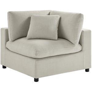Comfort Pointe Casella Beige Fabric Corner Wedge Accent Chair
