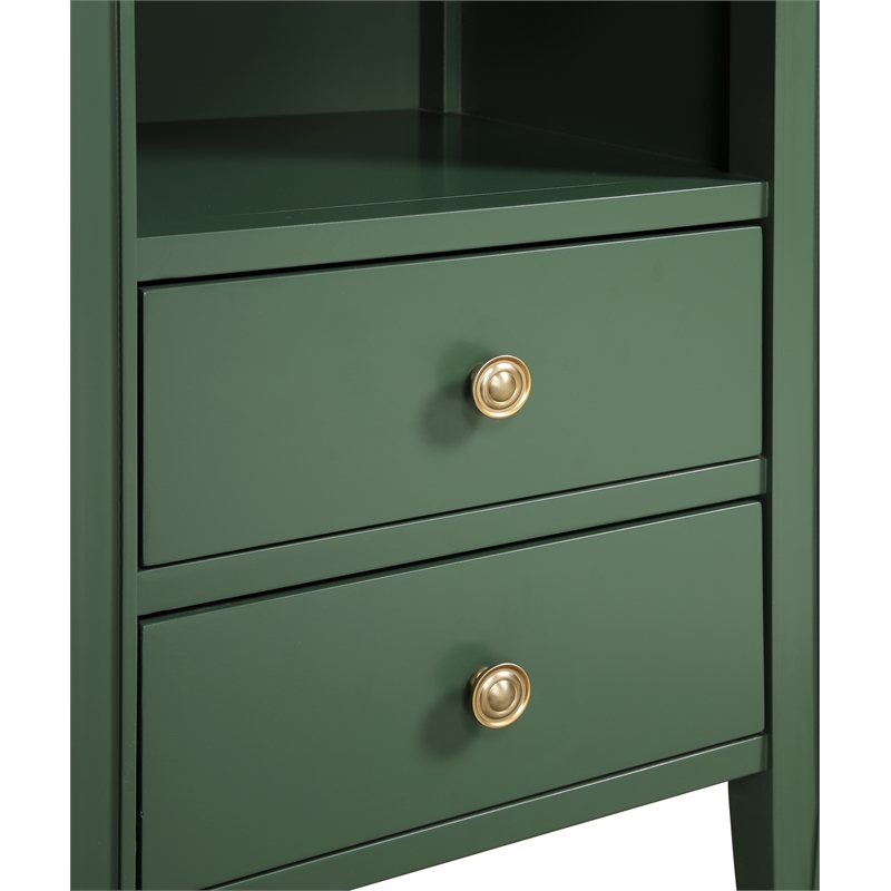 Comfort Pointe Winsley 2-drawer Vintage Green Painted Wood Storage Nightstand