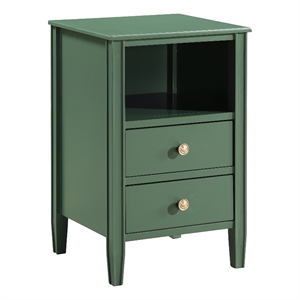 Comfort Pointe Winsley 2-drawer Vintage Green Painted Wood Storage Nightstand