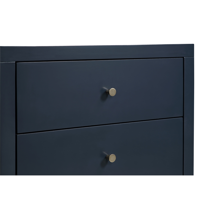 Comfort Pointe Nolan 3-drawer Midnight Blue Painted Wood Nightstand