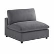 Comfort Pointe Casella Modular Charcoal Corduroy Fabric 6-Piece Sectional