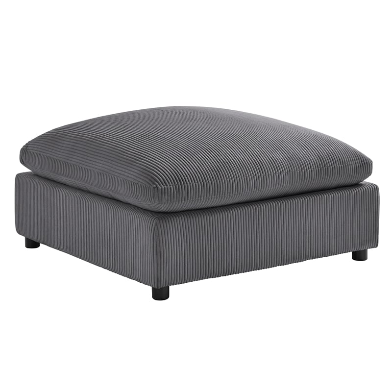 Comfort Pointe Casella Modular Charcoal Corduroy Fabric 6-Piece Sectional