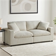 Comfort Pointe Casella Modular Beige Corduroy Fabric 2-Piece Sofa