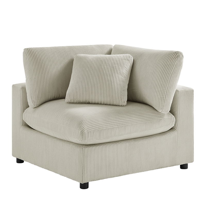 Comfort Pointe Casella Modular Beige Corduroy Fabric 3-piece Chofa