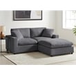 Comfort Pointe Casella Modular Charcoal Corduroy Fabric 3-piece Chofa