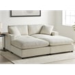 Comfort Pointe asella Modular Beige Corduroy Fabric 4-Piece Chofa