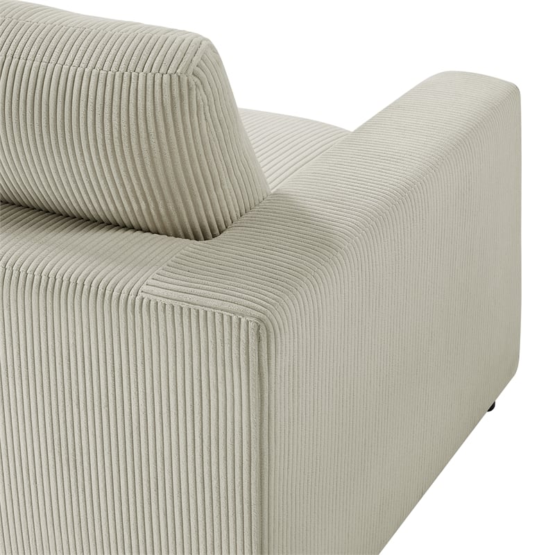 Comfort Pointe asella Modular Beige Corduroy Fabric 4-Piece Chofa
