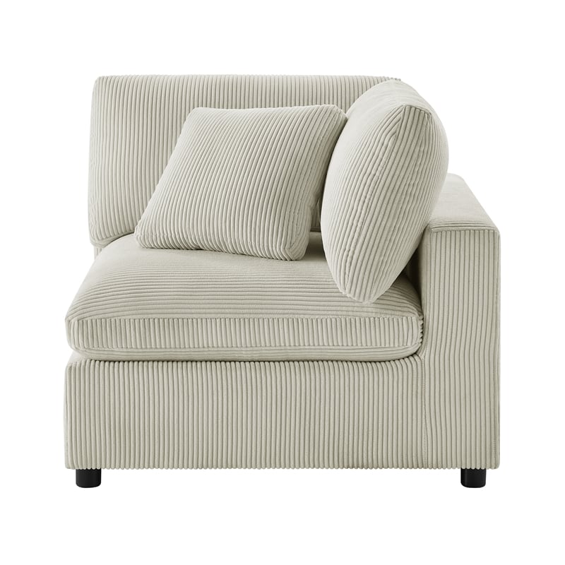 Comfort Pointe asella Modular Beige Corduroy Fabric 4-Piece Chofa
