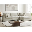 Comfort Pointe Casella Modular Beige Corduroy Fabric 4-Piece XL Chofa Sectional