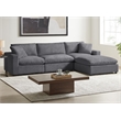 Comfort Pointe Casella Modular Charcoal Corduroy Fabric 4-Piece XL Chofa