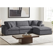 Comfort Pointe Casella Modular Charcoal Corduroy Fabric 4-Piece XL Chofa