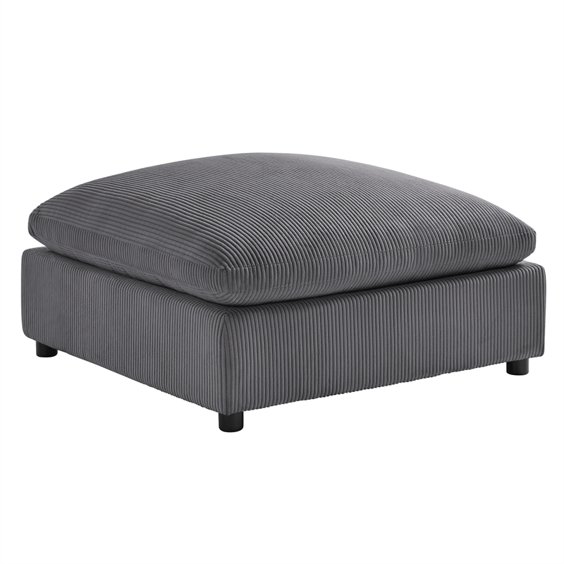 Comfort Pointe Casella Modular Charcoal Corduroy Fabric 6-Piece Nest Sectional