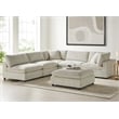 Comfort Pointe Casella Modular Beige Corduroy Fabric 6-Piece Nest Sectional