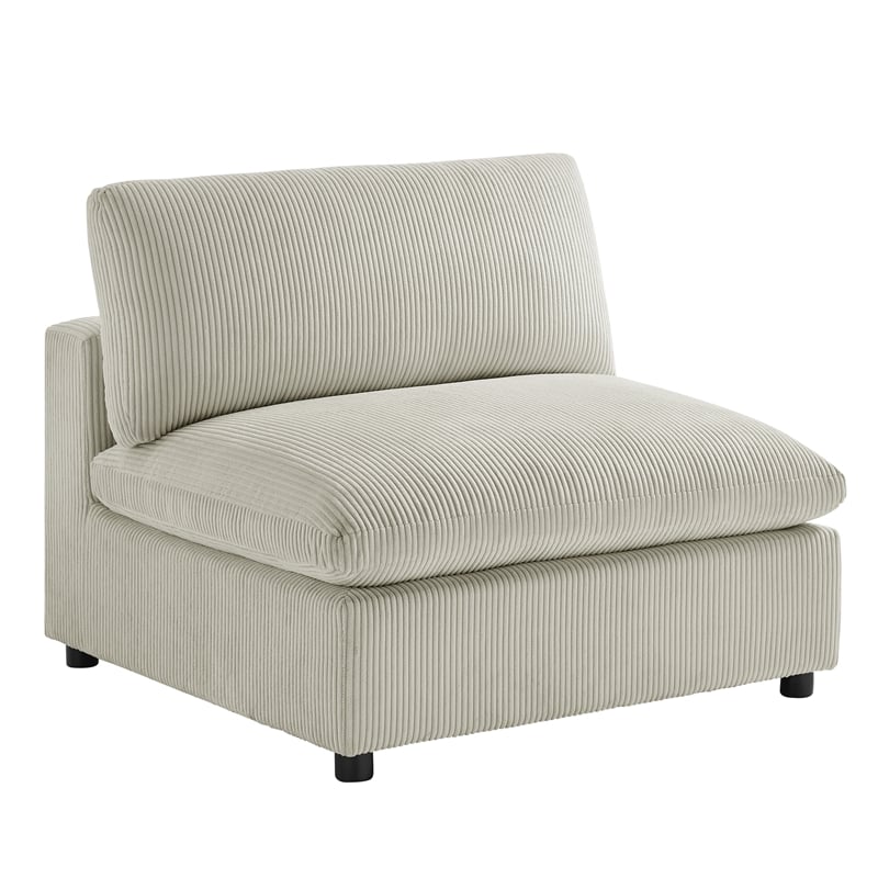 Comfort Pointe Casella Modular Beige Corduroy Fabric 6-Piece Nest Sectional