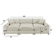 Comfort Pointe Casella Modular Beige Corduroy Fabric 6-Piece Nest Sectional