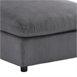 Comfort Pointe Casella Charcoal Corduroy Fabric XL 40 in. Square Ottoman