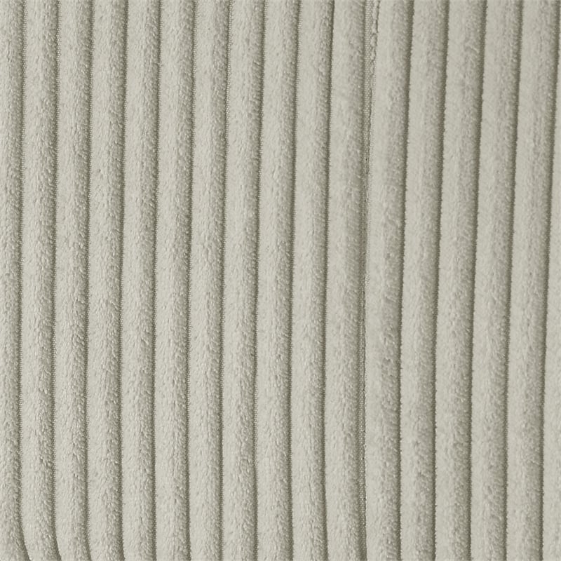Comfort Pointe Casella Beige Corduroy Fabric XL 40 in. Square Ottoman