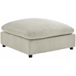 Comfort Pointe Casella Beige Corduroy Fabric XL 40 in. Square Ottoman