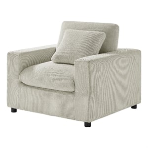 Comfort Pointe Casella Modern Beige Corduroy Fabric Arm Chair