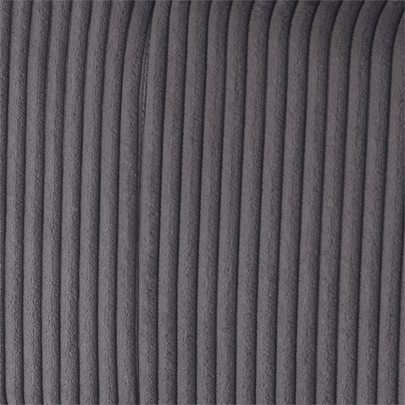 Comfort Pointe Casella Charcoal Corduroy Fabric Corner Wedge Accent Chair